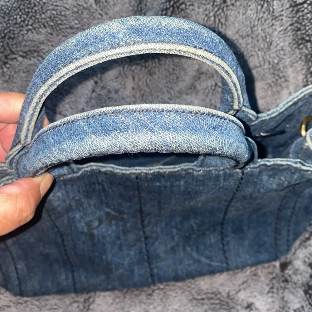 Prada Blue Denim Satchel - Picture 8 of 14